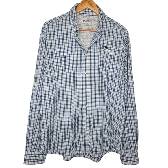 Onward Reserve Mens Plaid Empire Waterfront Performance Button Shirt Size Medium - Picture 1 of 13